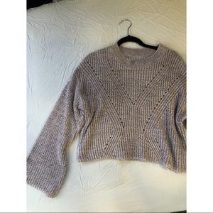Cropped bell sleeve sweater